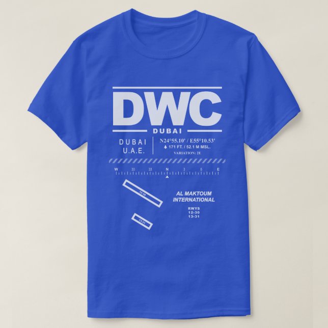 Al Maktoum Internationell flygplats DWC T-Shirt (Design framsida)