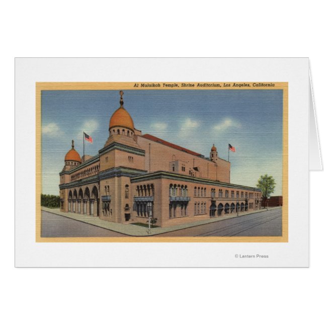 Al Malaikah Temple & Shrine Auditorium Hälsningskort (Framsidan Horizontal)