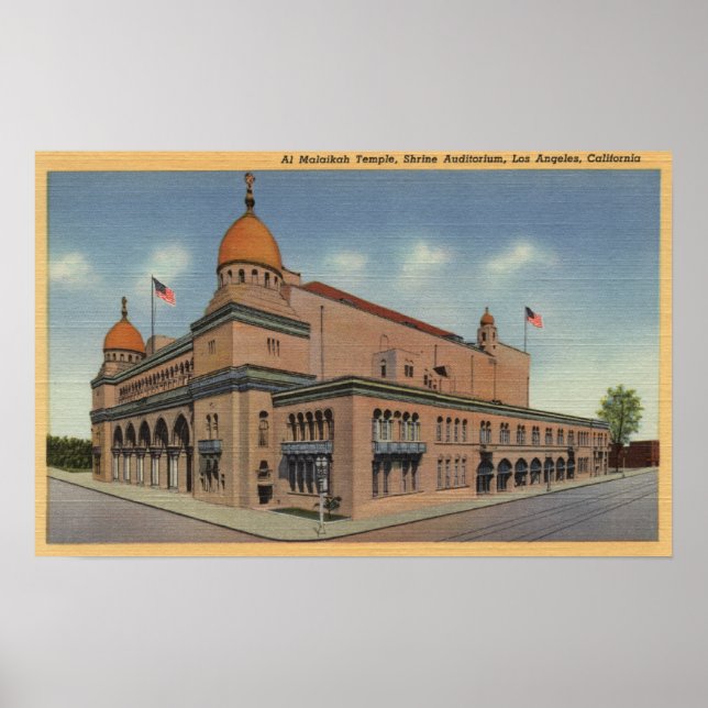 Al Malaikah Temple & Shrine Auditorium Poster (Framsidan)