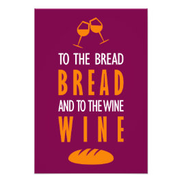 Al pan, pan, y al vino, vino fototryck