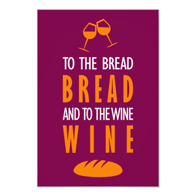 Al pan, pan, y al vino, vino fototryck (Framsidan)