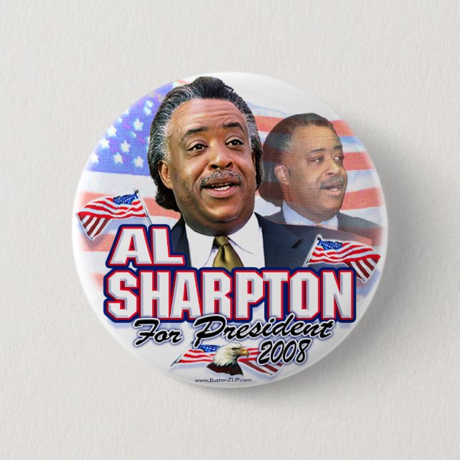 Al Sharpton 08 knäppas Knapp (Framsida)