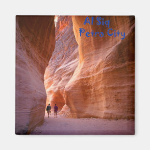 Al Siq i souvenir för magnet för Petra-stadskyl