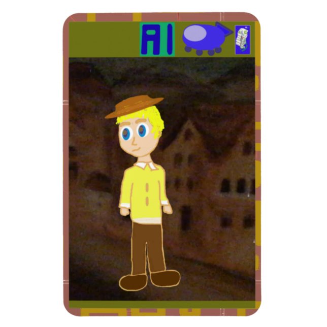 Al Spaceship Flexible Photo Magnet (Vertikal)