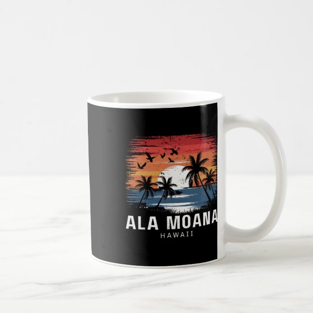 Ala Moana Beach Hawaii Surfing Surfare  Kaffemugg (Höger)