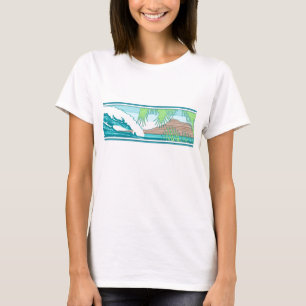 Ala Moana Diamond Head Hawaiian Surf T-shirt