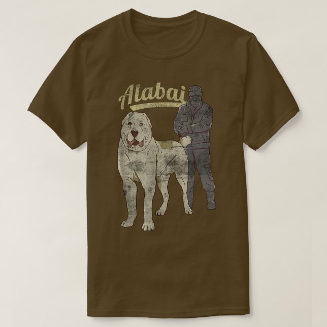 Alabai Hundälskarna Retro Stil Manar Kvinnor och b T Shirt (Design framsida)