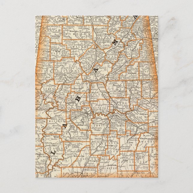 Alabama 4 vykort (Framsida)