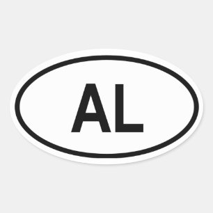 Alabama ’AL’ Ovalt Klistermärke