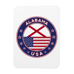 Alabama, Alabama t-shirt, Alabama-dekal, Magnet