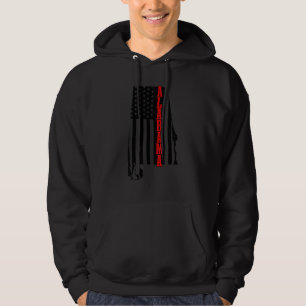 Alabama American Flagga State Karta Pride Patrioti Hoodie