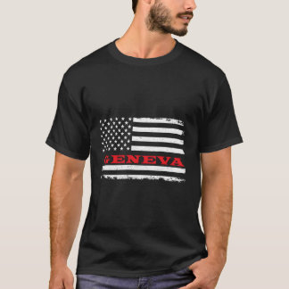 Alabama Amerikansk Flagga Geneva Usa Patriotisk So T Shirt