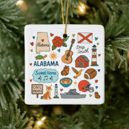 Alabama Anpassad Familjeresa Jul Julgransprydnad Keramik