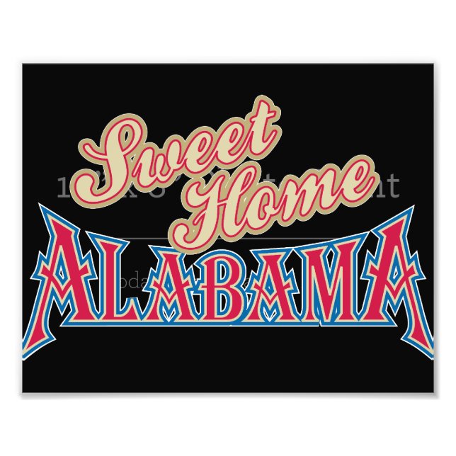 Alabama är hemma fototryck (Framsidan)