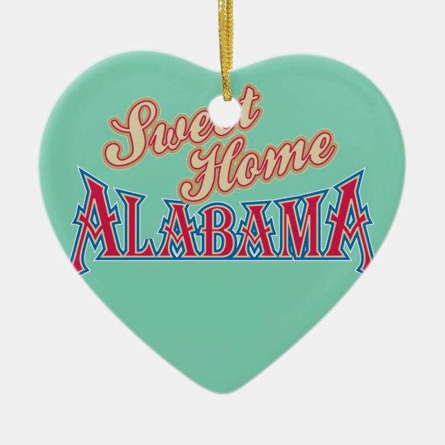 Alabama är hemmet julgransprydnad keramik (Framsidan)