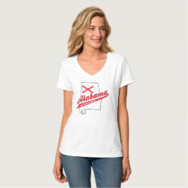 Alabama är hemmet V-hals Nano-top för kvinnor Tee Shirt
