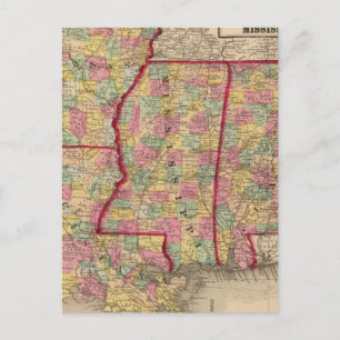 Alabama, Arkansas, Louisiana och Mississippi 2 Vykort