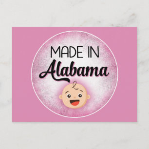 Alabama Baby Funny Rosa New Girl Postcard Vykort
