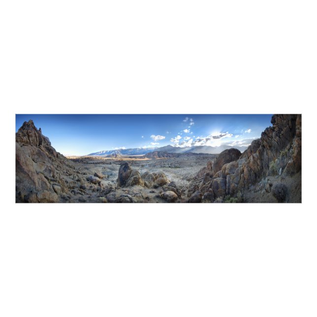 Alabama Backe Panorama - Owens Valley - Sierra Fototryck (Framsidan)