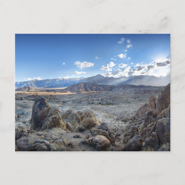 Alabama Backe Panorama - Owens Valley - Sierra Vykort (Framsida)