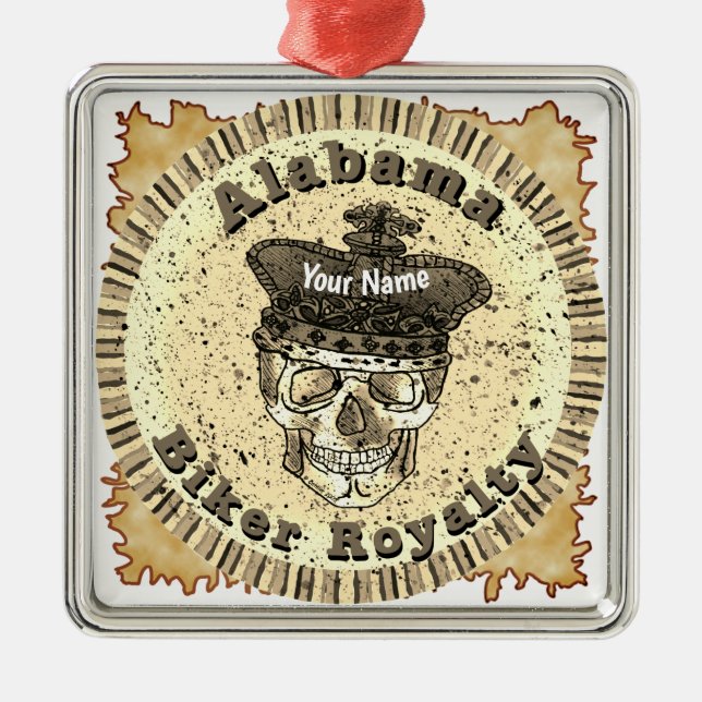 Alabama Biker  Julgransprydnad Metall (Framsidan)