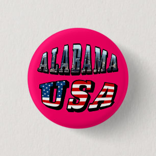 Alabama Bild och USA flagga Font Knapp