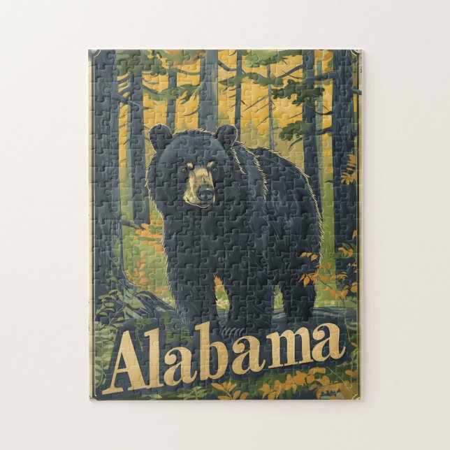 Alabama Black Bear Pussel (Vertikal)