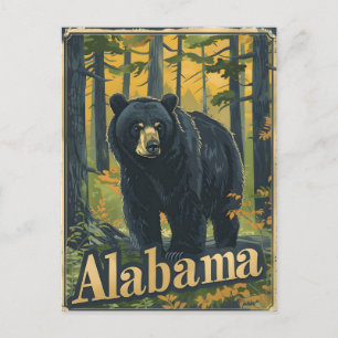 Alabama Black Bear Vykort