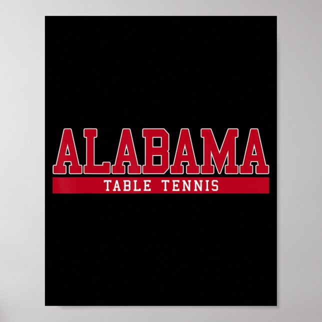 Alabama Bord Tennis Poster (Framsidan)