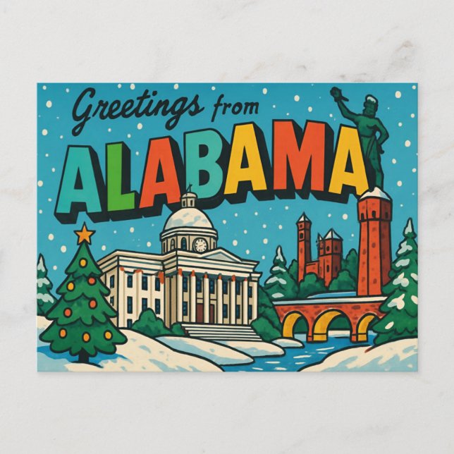 ALABAMA Brevkort Vykort (Framsida)