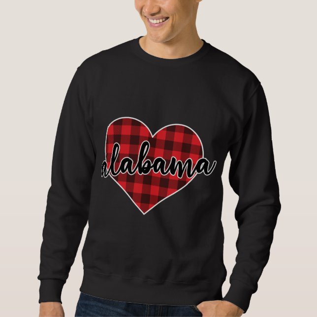 Alabama Buffalo Play Heart Mysigt Julvinter Lång Ärmad Tröja (Framsida)