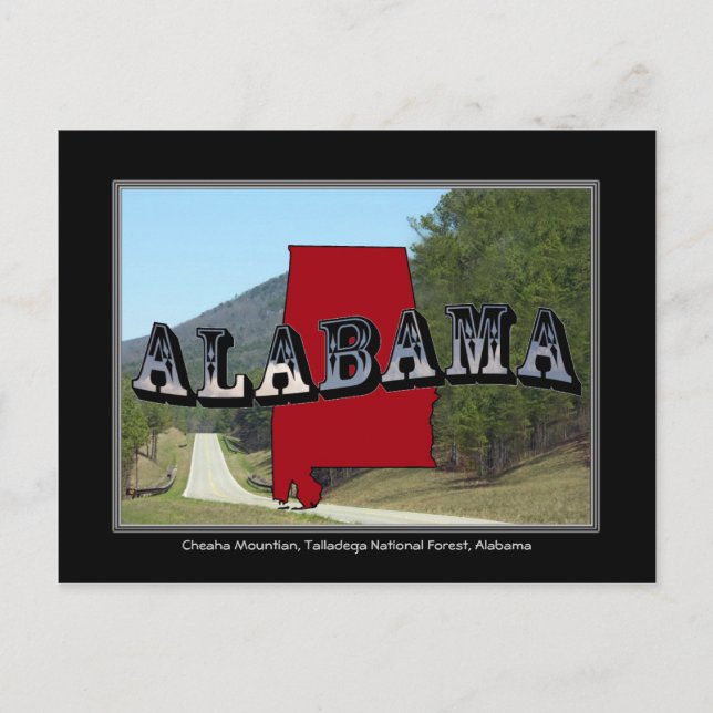 Alabama Cheaha Mountain Talladega Forest Post Card Vykort (Framsida)