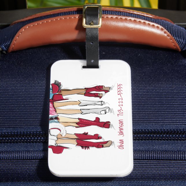 Alabama Dam Cowboy Boots Crimson Mode Anpassningsb Bagagebricka (Framsida Insitu 2)