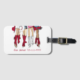 Alabama Dam Cowboy Boots Crimson Mode Anpassningsb Bagagebricka