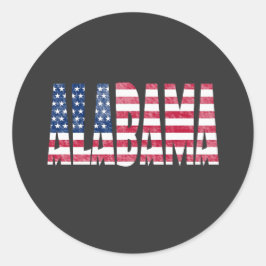 Alabama delstat runt klistermärke