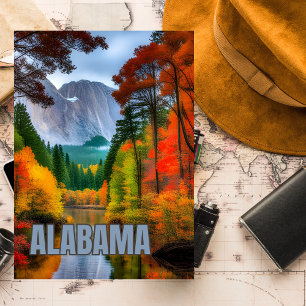 Alabama, delstat, USA, Vintage, natur, höst Vykort