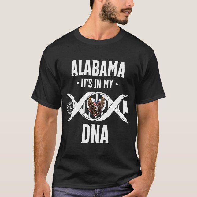 Alabama Det finns i mitt DNA T Shirt (Framsida)