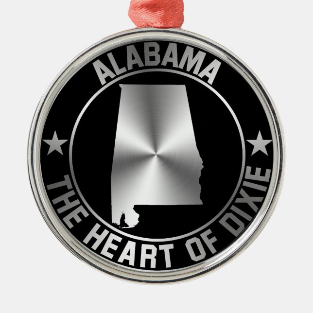 Alabama Emblem Julgransprydnad Metall (Framsidan)