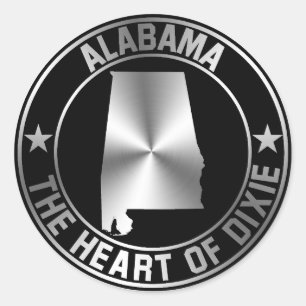 Alabama Emblem Runt Klistermärke