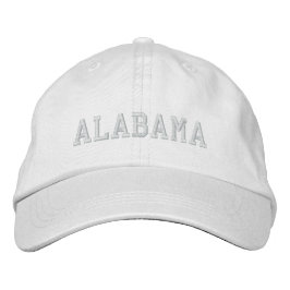 Alabama Embroderade Basic justerable Cap White Broderad Keps