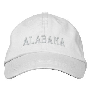 Alabama Embroderade Basic justerable Cap White Broderad Keps