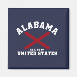 Alabama Est USA statlig independence day 1819 Magnet