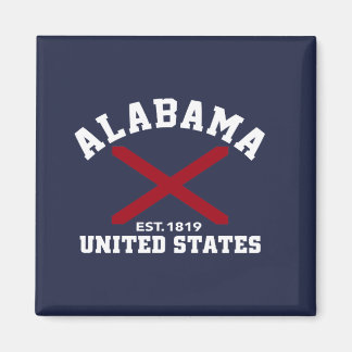 Alabama Est USA statlig independence day 1819 Magnet
