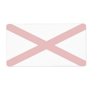 Alabama Faint Flagga Shipping Label Fraktsedel