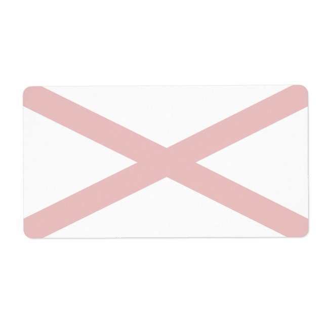 Alabama Faint Flagga Shipping Label Fraktsedel (Framsidan)