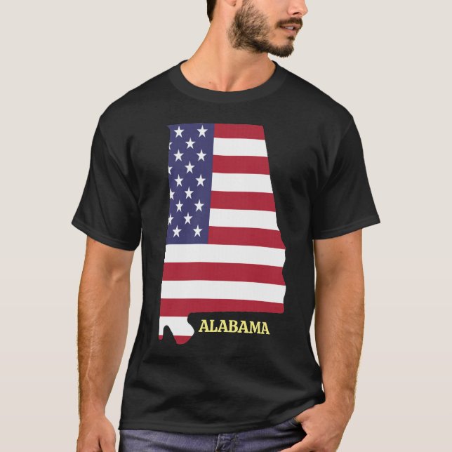 ALABAMA Familjeåterförening 💛 Rött vitt blått USA T Shirt (Framsida)