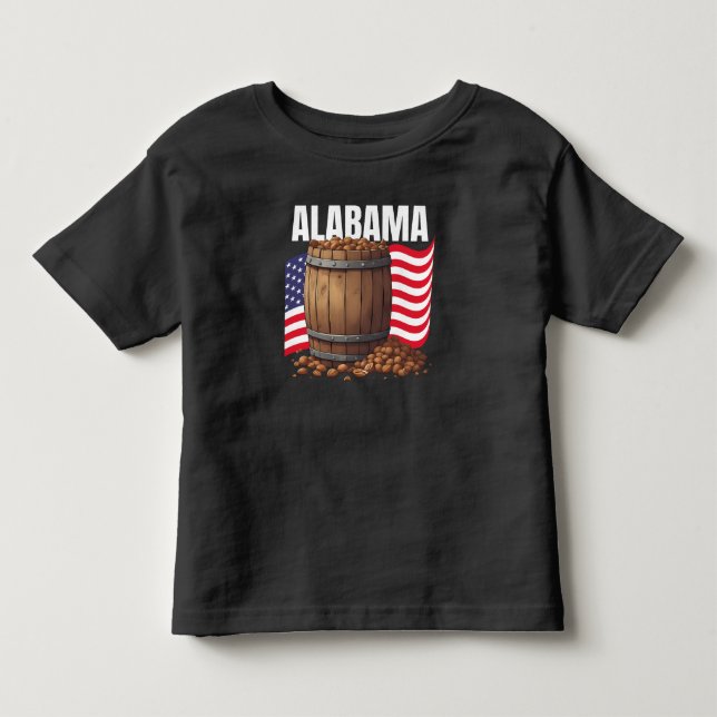 Alabama Fin Jersey Mörk T Shirt (Framsida)