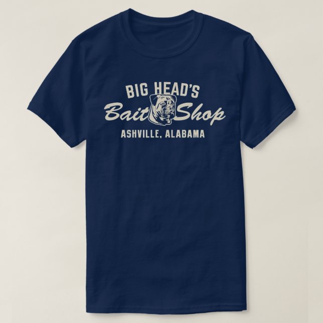 Alabama Fishing Big Head's Bait Shop T Shirt (Design framsida)
