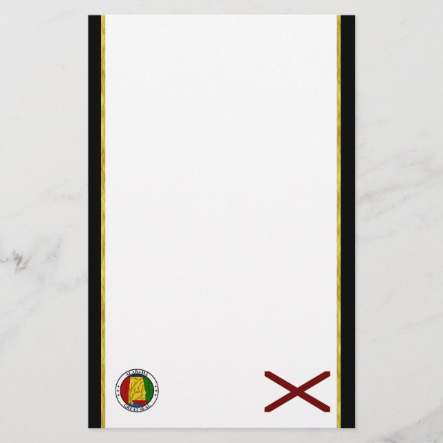 Alabama flagga brevpapper (Framsida)