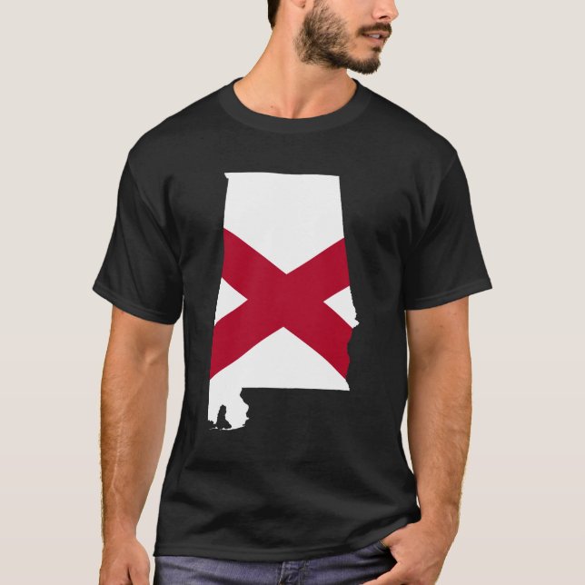Alabama Flagga Färger Tröja (Framsida)